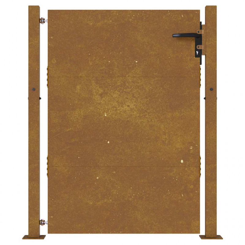 Furtka ogrodowa, 100x125 cm, stal kortenowska