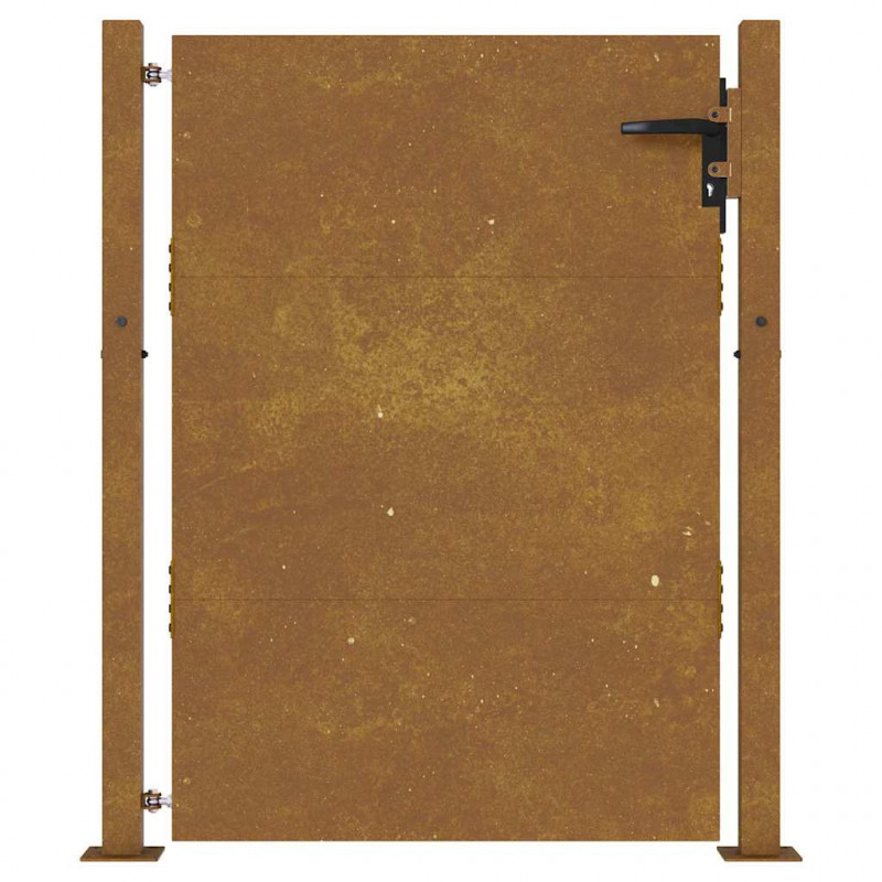 Furtka ogrodowa, 100x150 cm, stal kortenowska