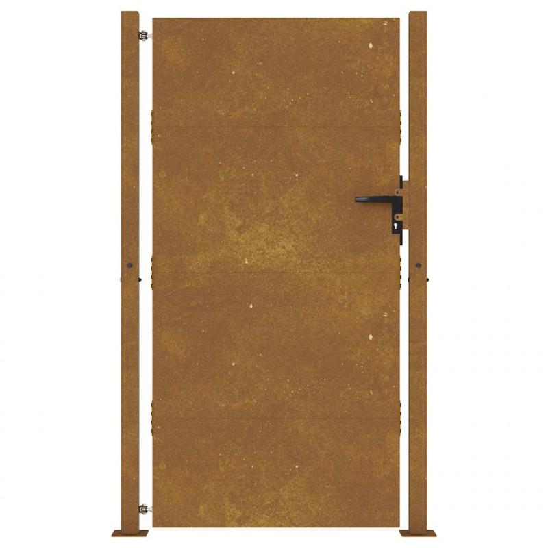 Furtka ogrodowa, 100x175 cm, stal kortenowska