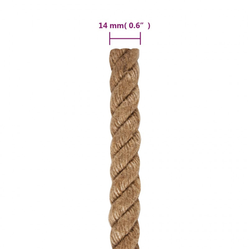 Sznur jutowy, 25 m długości, 14 mm grubości