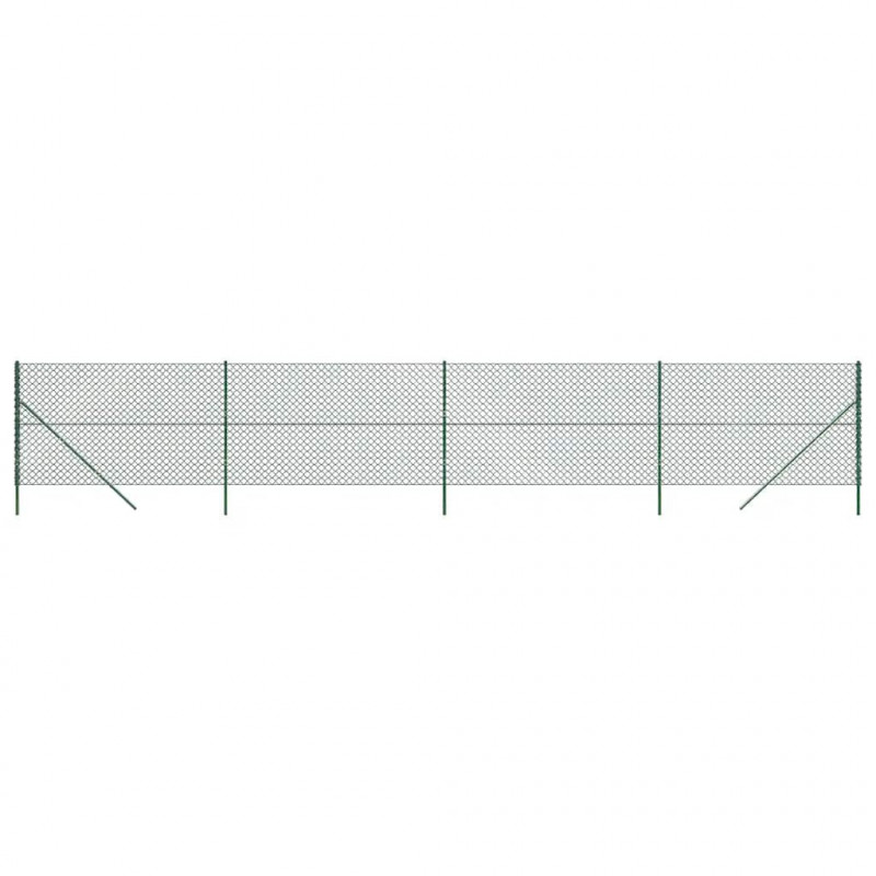 Ogrodzenie z siatki, zielone, 1,4x10 m