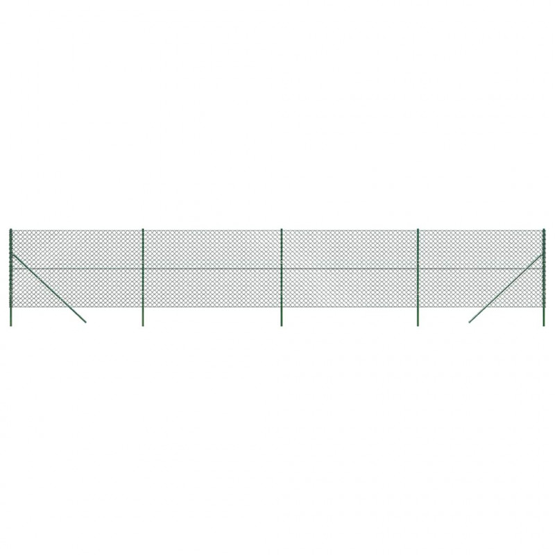 Ogrodzenie z siatki, zielone, 1,6x10 m