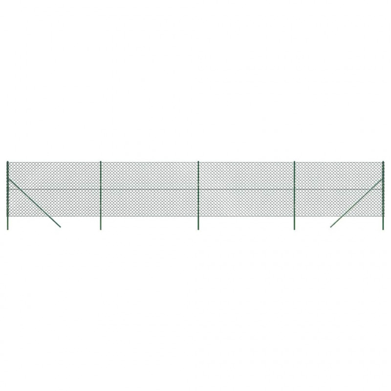 Ogrodzenie z siatki, zielone, 2x10 m