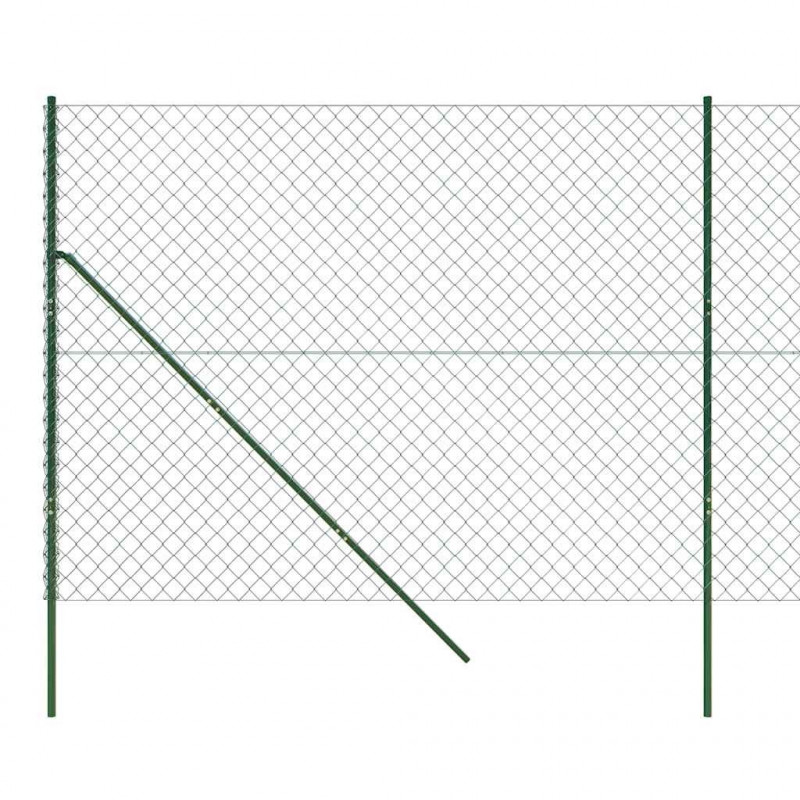 Ogrodzenie z siatki, zielone, 2x10 m