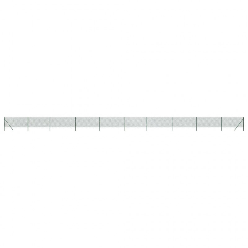 Ogrodzenie z siatki, zielone, 0,8x25 m