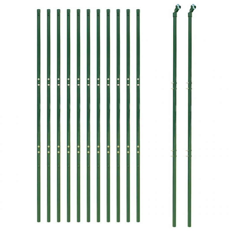 Ogrodzenie z siatki, zielone, 1,4x25 m