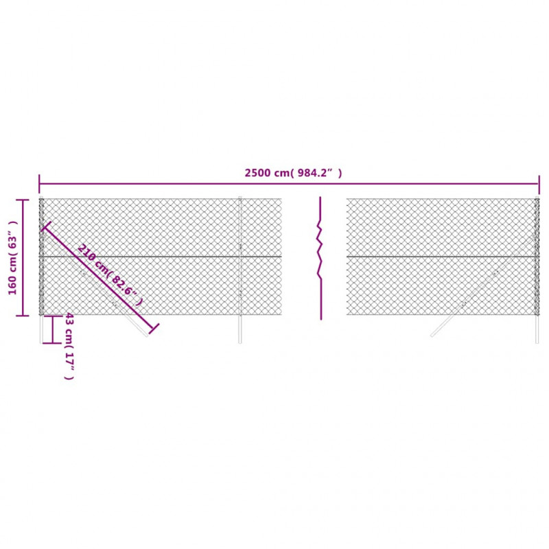 Ogrodzenie z siatki, zielone, 1,6x25 m