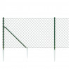Ogrodzenie z siatki, z kotwami, zielone, 1x25 m