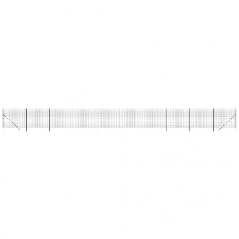 Ogrodzenie z siatki drucianej, antracytowe, 2x25 m