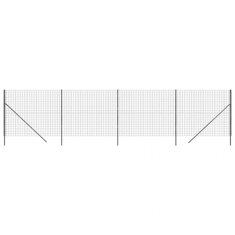 Ogrodzenie z siatki drucianej, antracytowe, 2x10 m
