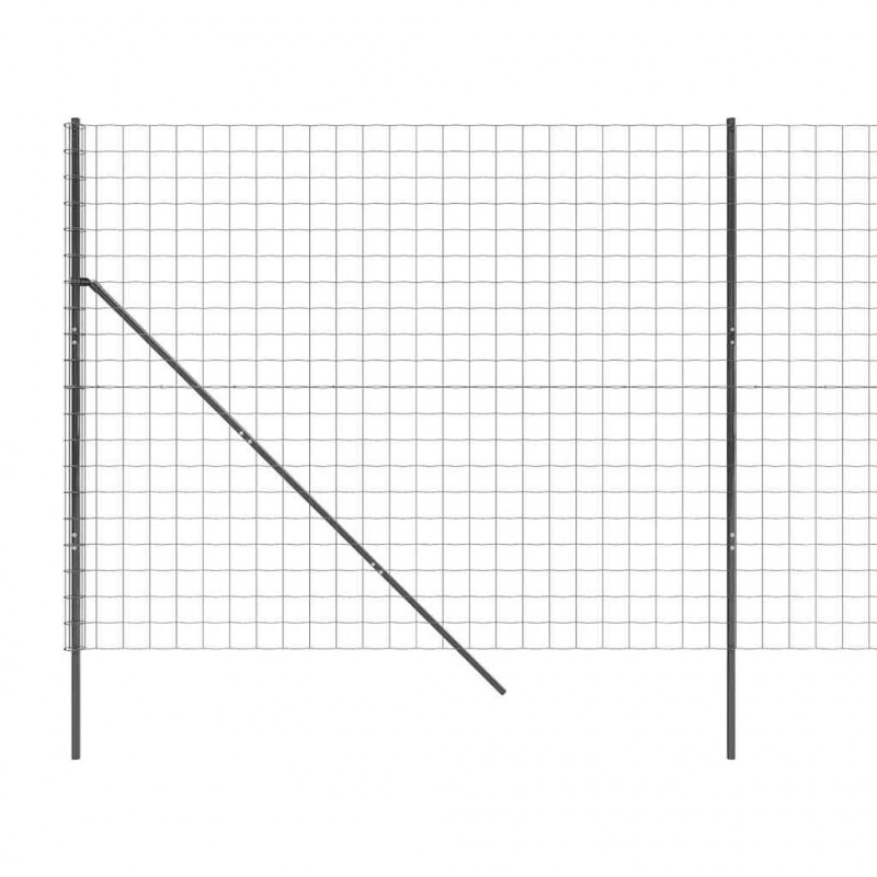 Ogrodzenie z siatki drucianej, antracytowe, 2,2x25 m