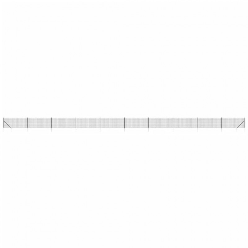 Ogrodzenie z siatki, z kotwami, antracytowe, 1,1x25 m