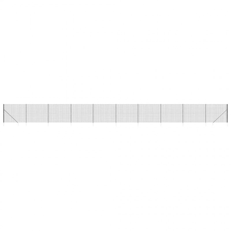 Ogrodzenie z siatki, z kotwami, antracytowe, 2,2x25 m