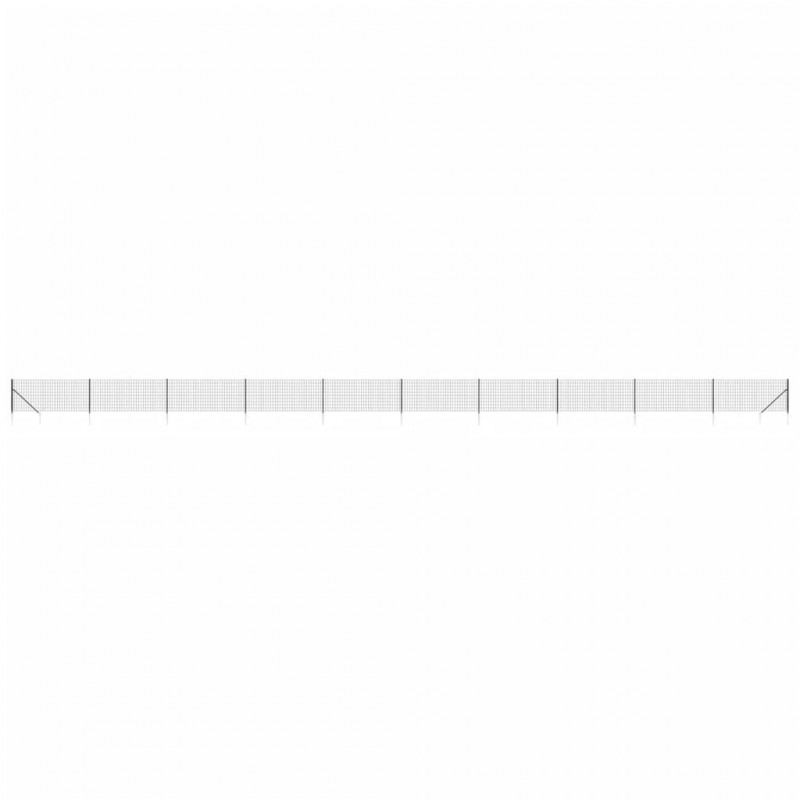 Ogrodzenie z siatki, z kotwami, antracytowe, 1,1x25 m