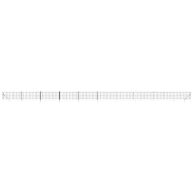 Ogrodzenie z siatki, z kotwami, antracytowe, 1,1x25 m