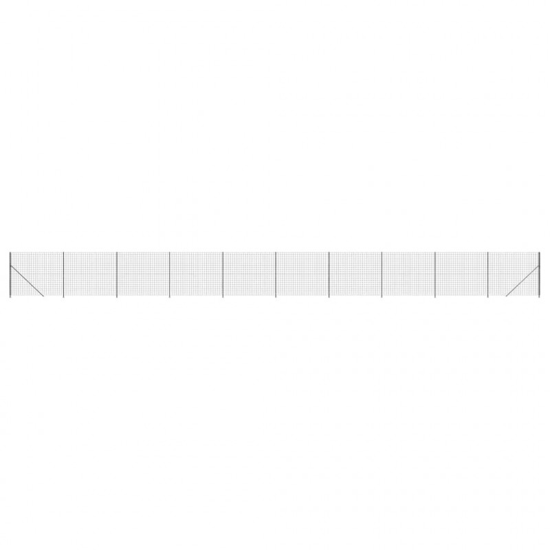 Ogrodzenie z siatki, ze stopami słupków, antracytowe, 1,8x25 m