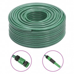 Wąż ogrodowy z zestawem złączek, zielony, 0,5", 100 m, PVC