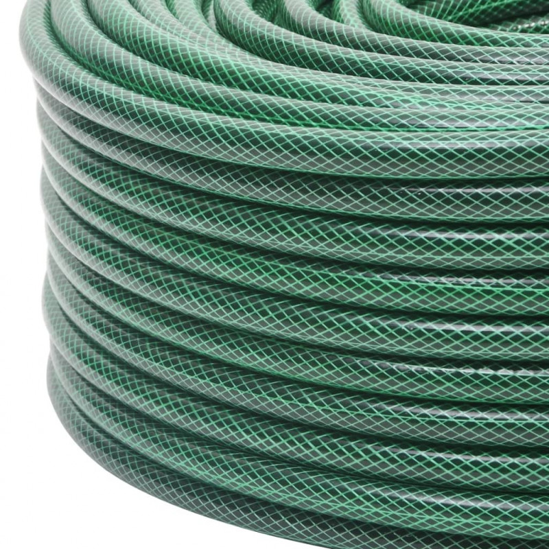 Wąż ogrodowy z zestawem złączek, zielony, 0,5", 100 m, PVC