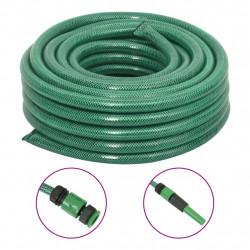 Wąż ogrodowy z zestawem złączek, zielony, 0,9", 100 m, PVC