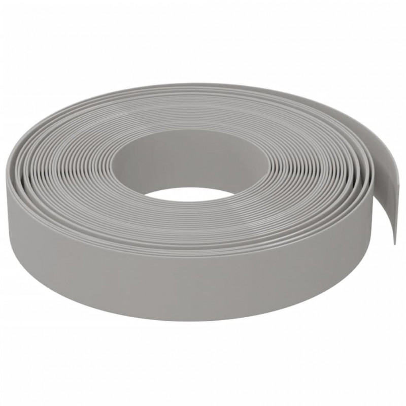 Obrzeże ogrodowe, szare, 10 m, 10 cm, polietylen