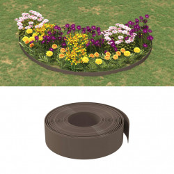 Obrzeże ogrodowe, brązowe, 10 m, 15 cm, polietylen