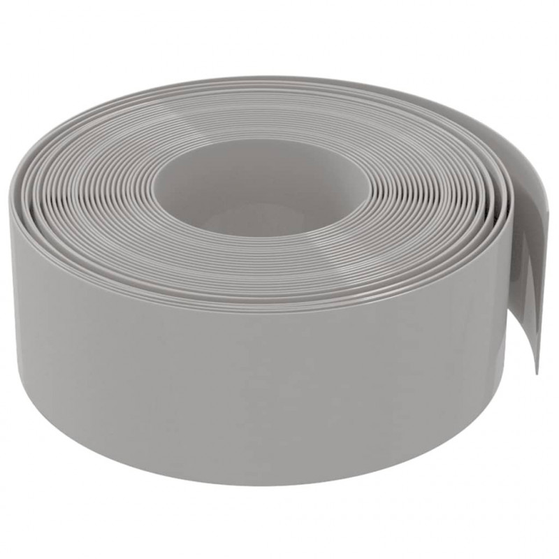 Obrzeże ogrodowe, szare, 10 m, 20 cm, polietylen