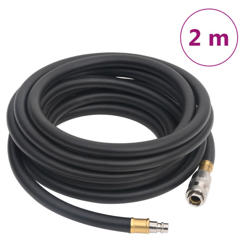 Hybrydowy wąż pneumatyczny, czarny, 0,6", 2 m, guma i PVC