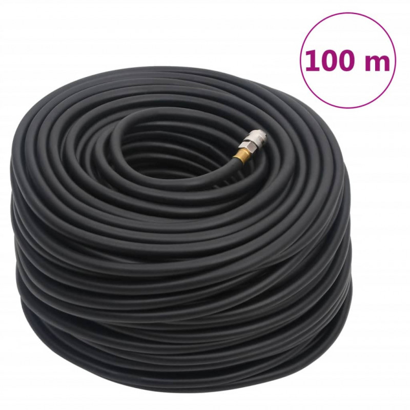 Hybrydowy wąż pneumatyczny, czarny, 0,6", 100 m, guma i PVC