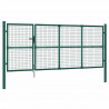 Siatkowa bramka ogrodowa zielona 350x125 cm ocynkowana stal