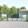 Siatkowa bramka ogrodowa zielona 400x125 cm ocynkowana stal
