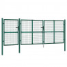 Siatkowa bramka ogrodowa zielona 400x125 cm ocynkowana stal