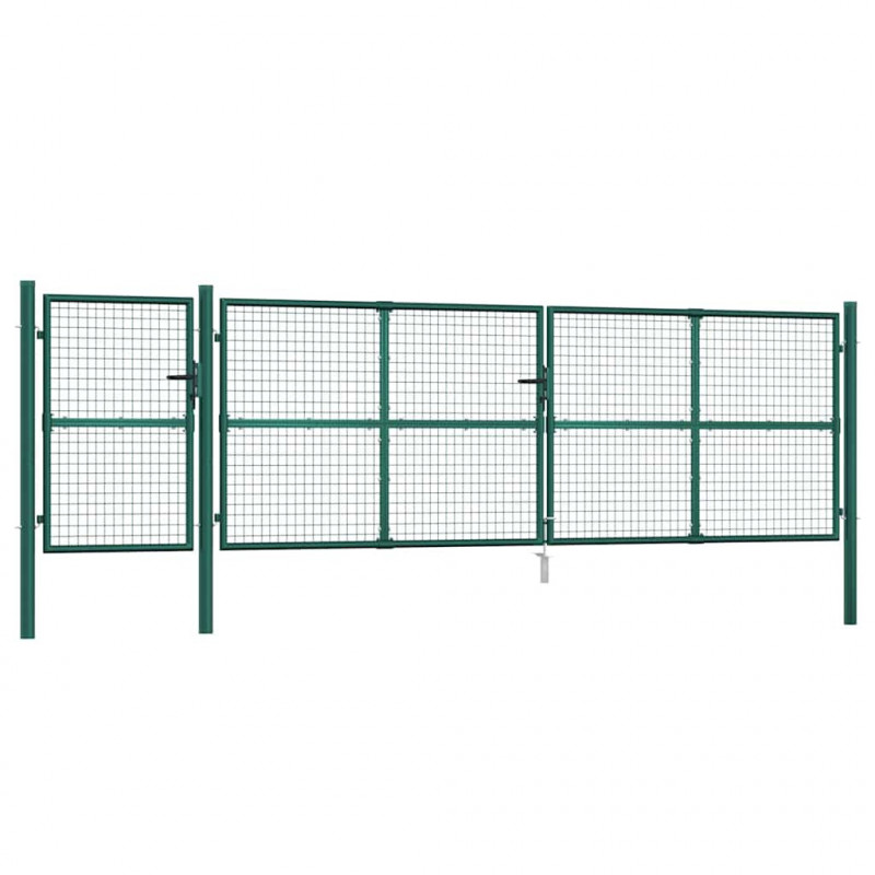 Siatkowa bramka ogrodowa zielona 500x125 cm ocynkowana stal