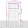 Brama ogrodowa antracytowa 100x125 cm stalowa