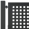 Brama ogrodowa antracytowa 100x150 cm stalowa