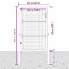 Brama ogrodowa antracytowa 100x150 cm stalowa