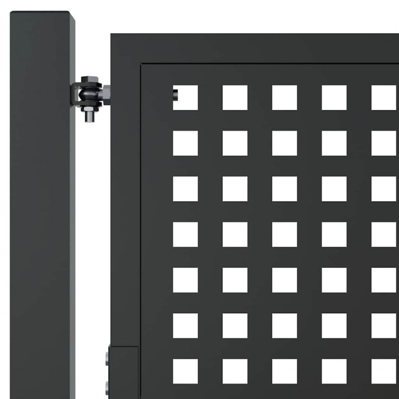 Brama ogrodowa antracytowa 100x175 cm stalowa