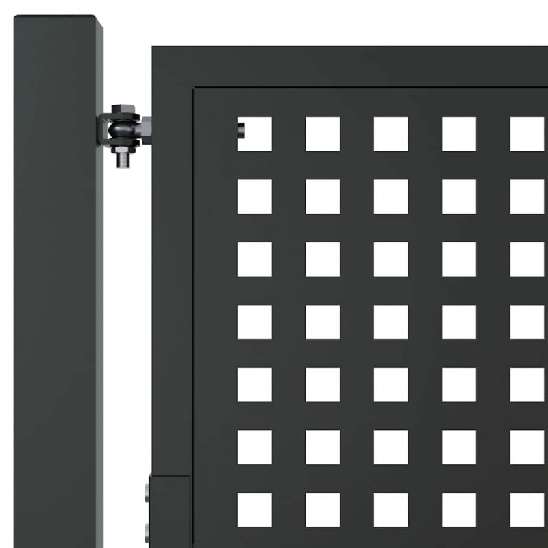 Brama ogrodowa antracytowa 100x200 cm stalowa