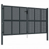Brama ogrodowa antracytowa 300x125 cm stalowa