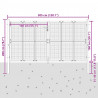 Brama ogrodowa antracytowa 300x150 cm stalowa