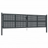 Brama ogrodowa antracytowa 400x125 cm stalowa