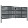 Brama ogrodowa antracytowa 400x125 cm stalowa
