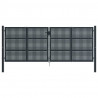 Brama ogrodowa antracytowa 400x125 cm stalowa