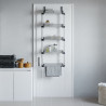 Organizer na drzwi z 5 półkami, 52x20x135 cm, aluminium