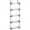Organizer na drzwi z 5 półkami, 52x20x135 cm, aluminium