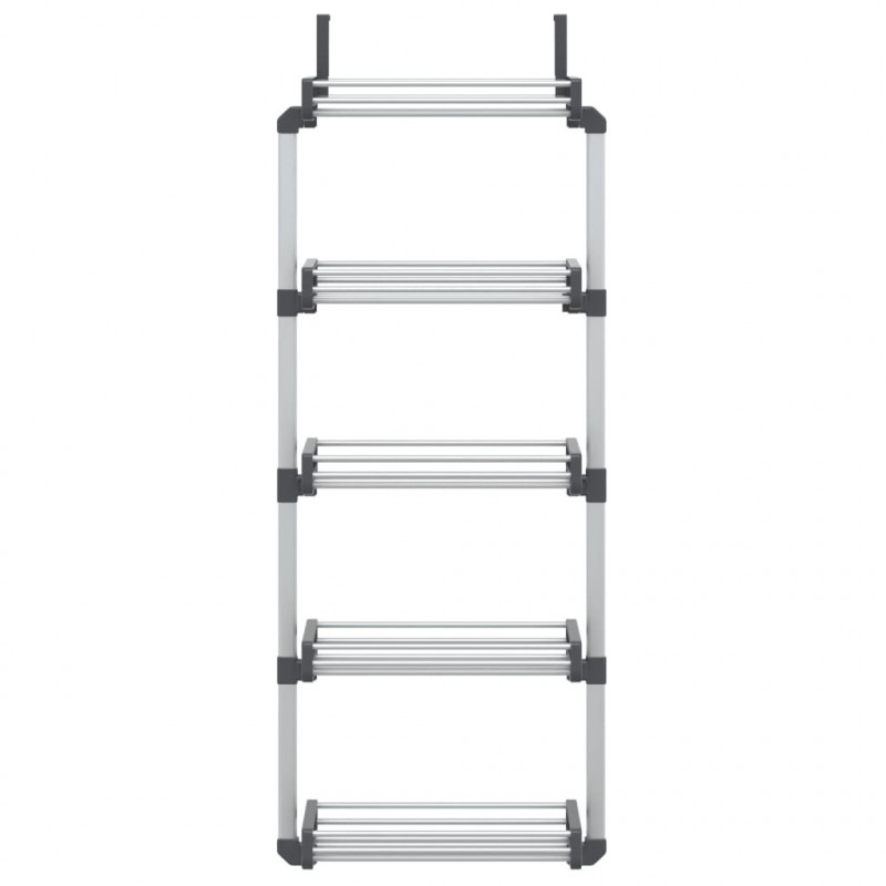 Organizer na drzwi z 5 półkami, 52x20x135 cm, aluminium