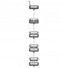 Organizer na drzwi z 5 półkami, 52x20x135 cm, aluminium