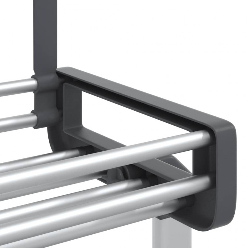 Organizer na drzwi z 5 półkami, 52x20x135 cm, aluminium