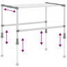 Suszarka na pranie, 83x(50-55)x(40-85) cm, aluminium