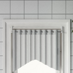 Karnisze, 2 szt., biało-srebrne, 40-60 cm, aluminium