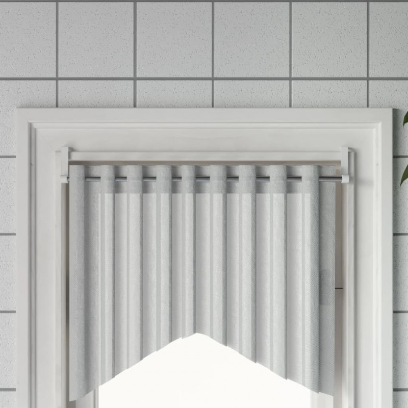Karnisze, 2 szt., biało-srebrne, 40-60 cm, aluminium